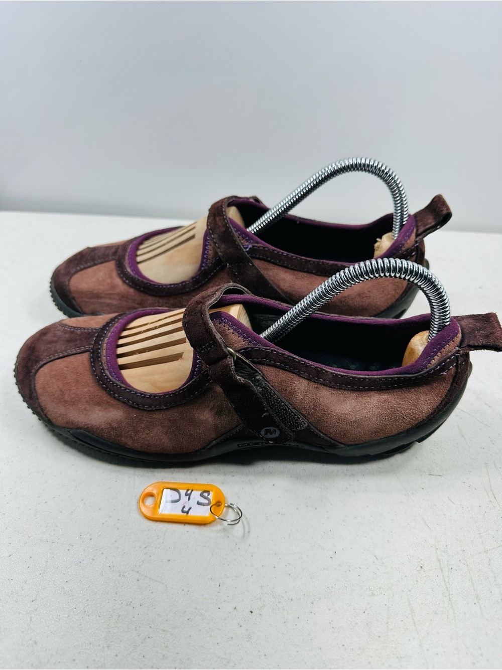 Merrell Circuit Mj Womens Brown Leather Mary Jane Casual Flats Shoes Size 8